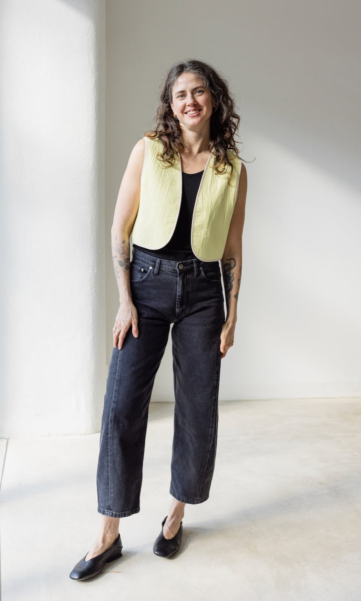 Leichte Wendbare Steppweste aus Bio Baumwolle