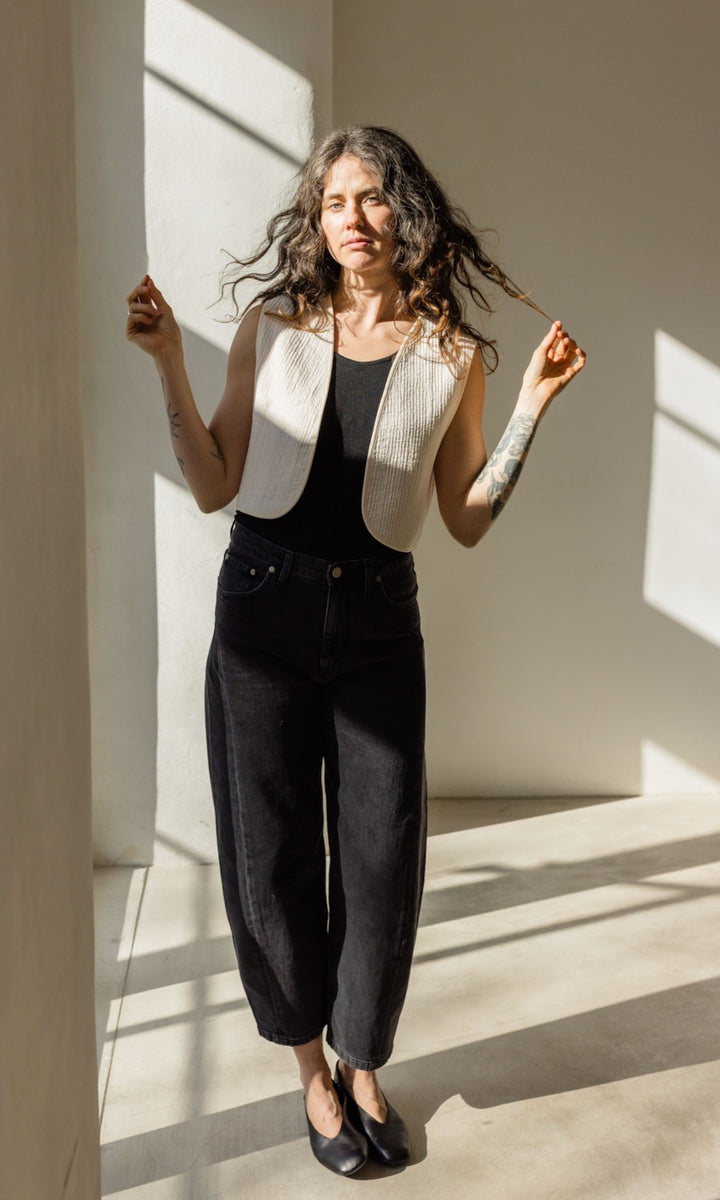 Leichte Wendbare Steppweste aus Bio Baumwolle