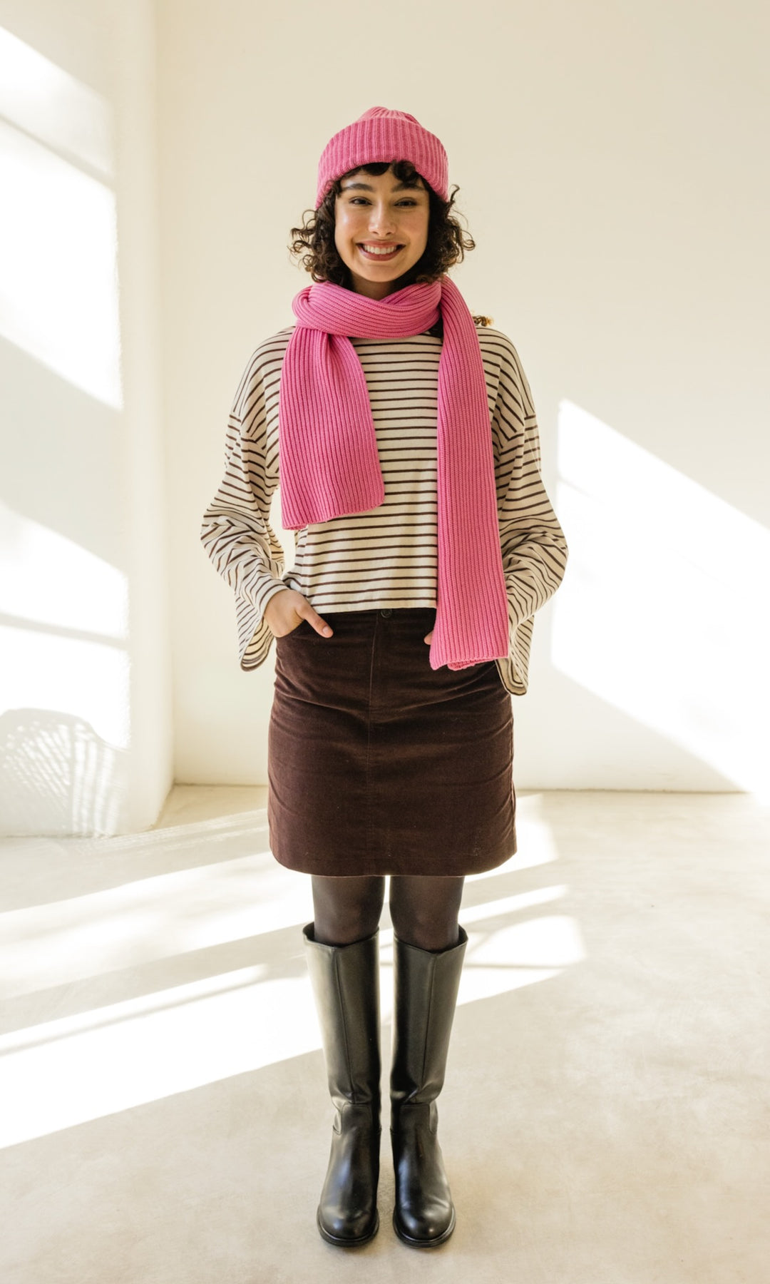 Strickmütze aus Baumwolle