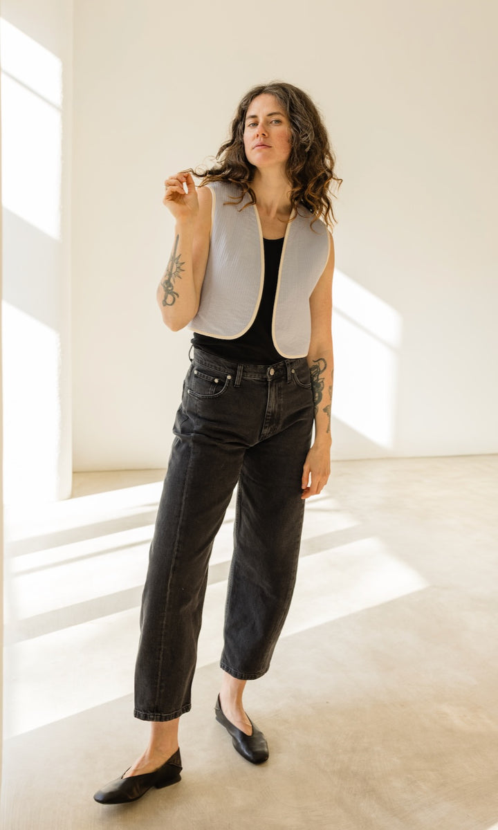 Leichte Wendbare Steppweste aus Bio Baumwolle