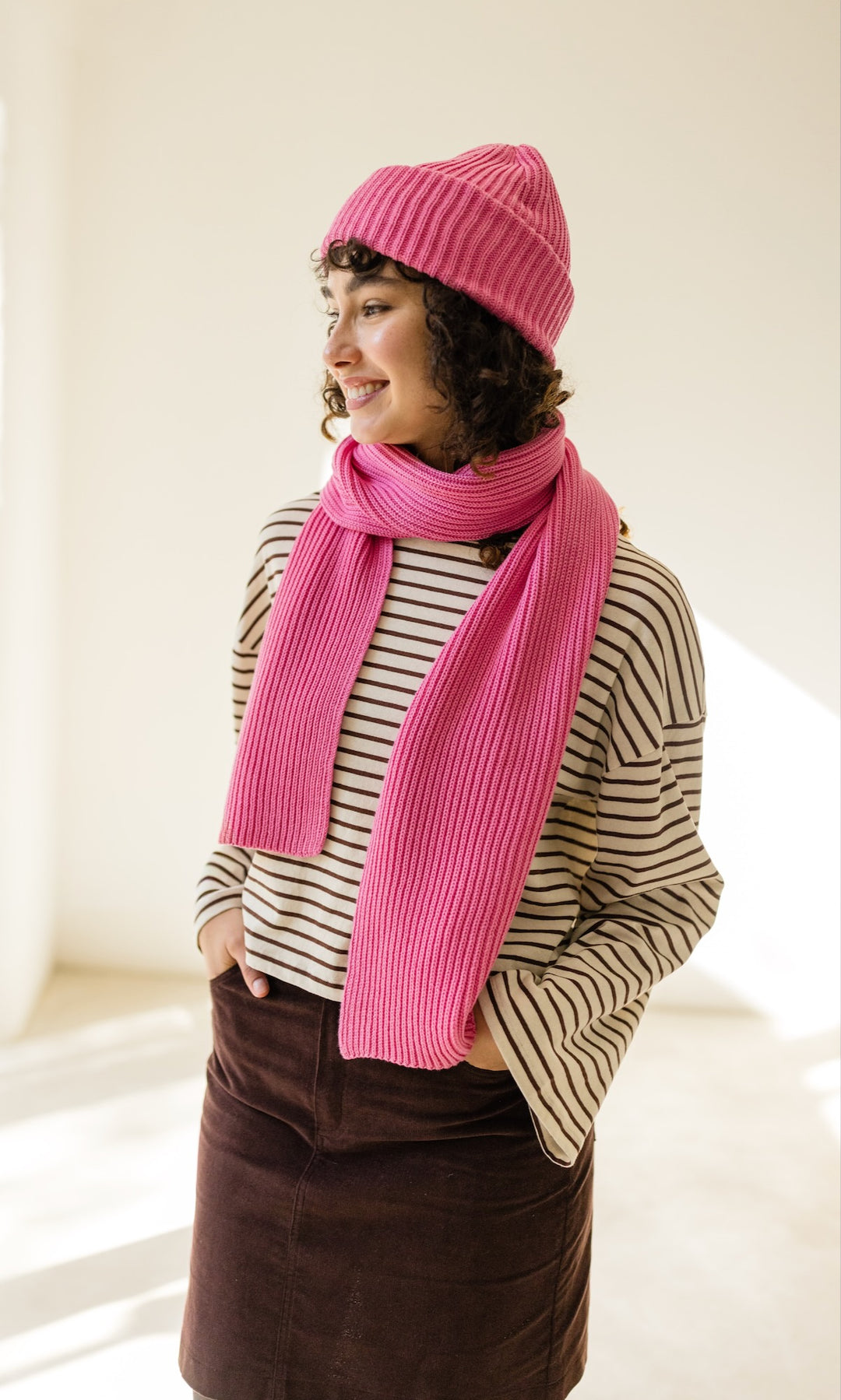 Strickmütze aus Baumwolle