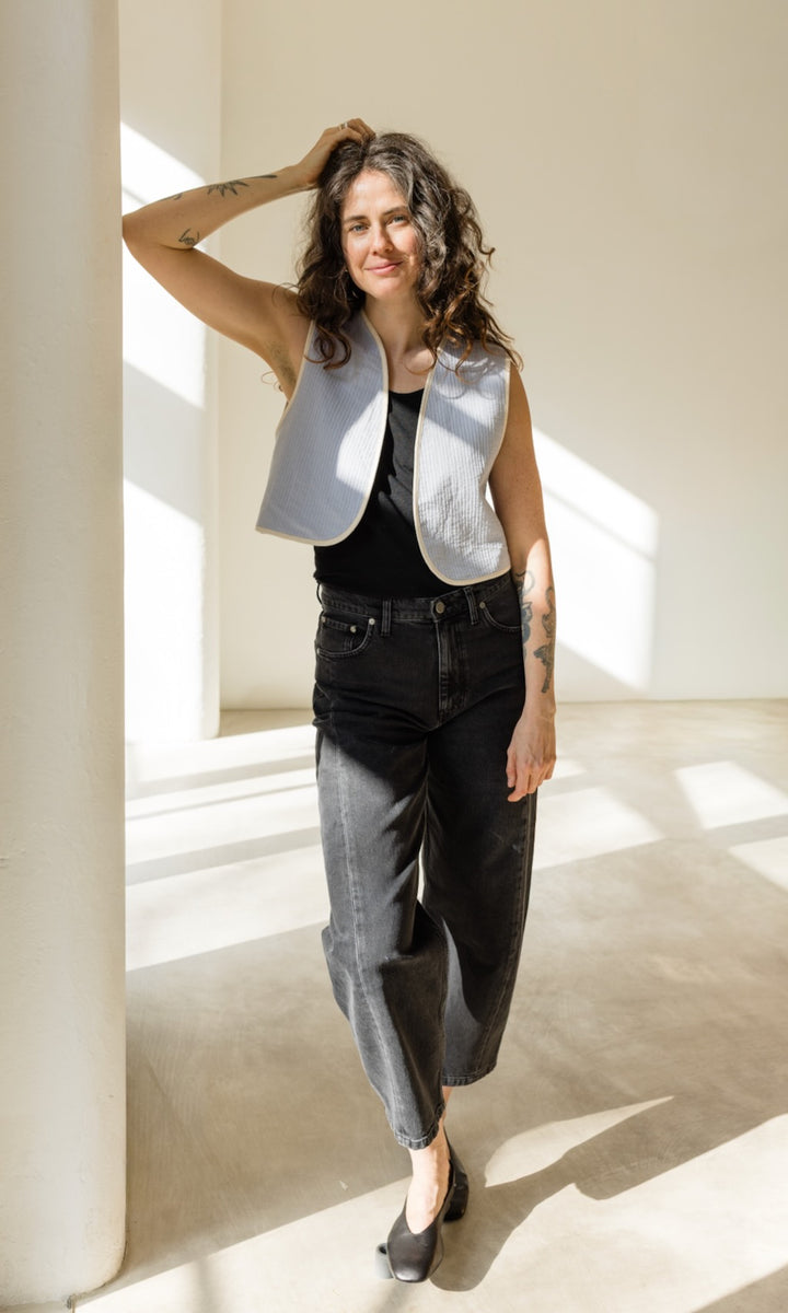 Leichte Wendbare Steppweste aus Bio Baumwolle