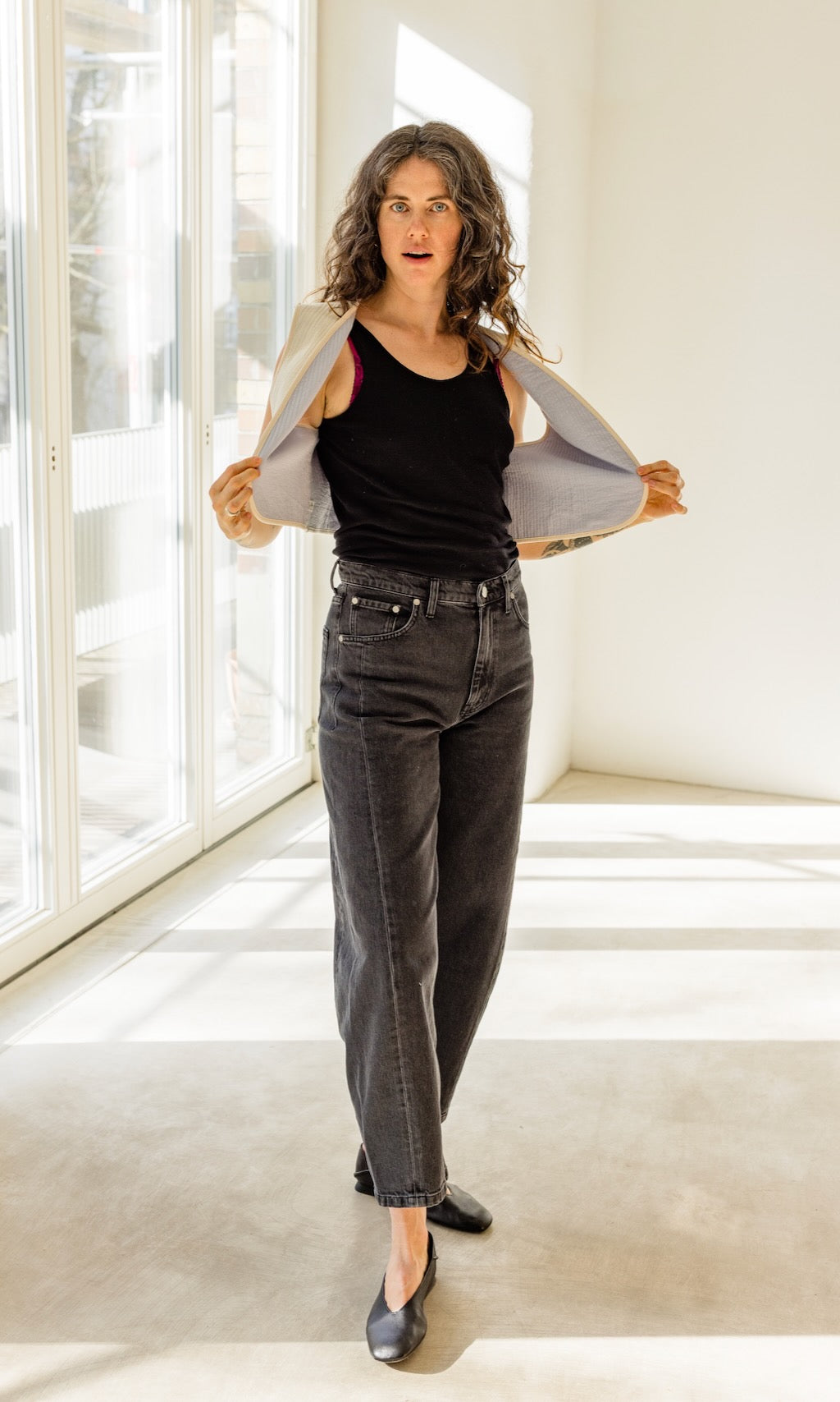 Leichte Wendbare Steppweste aus Bio Baumwolle