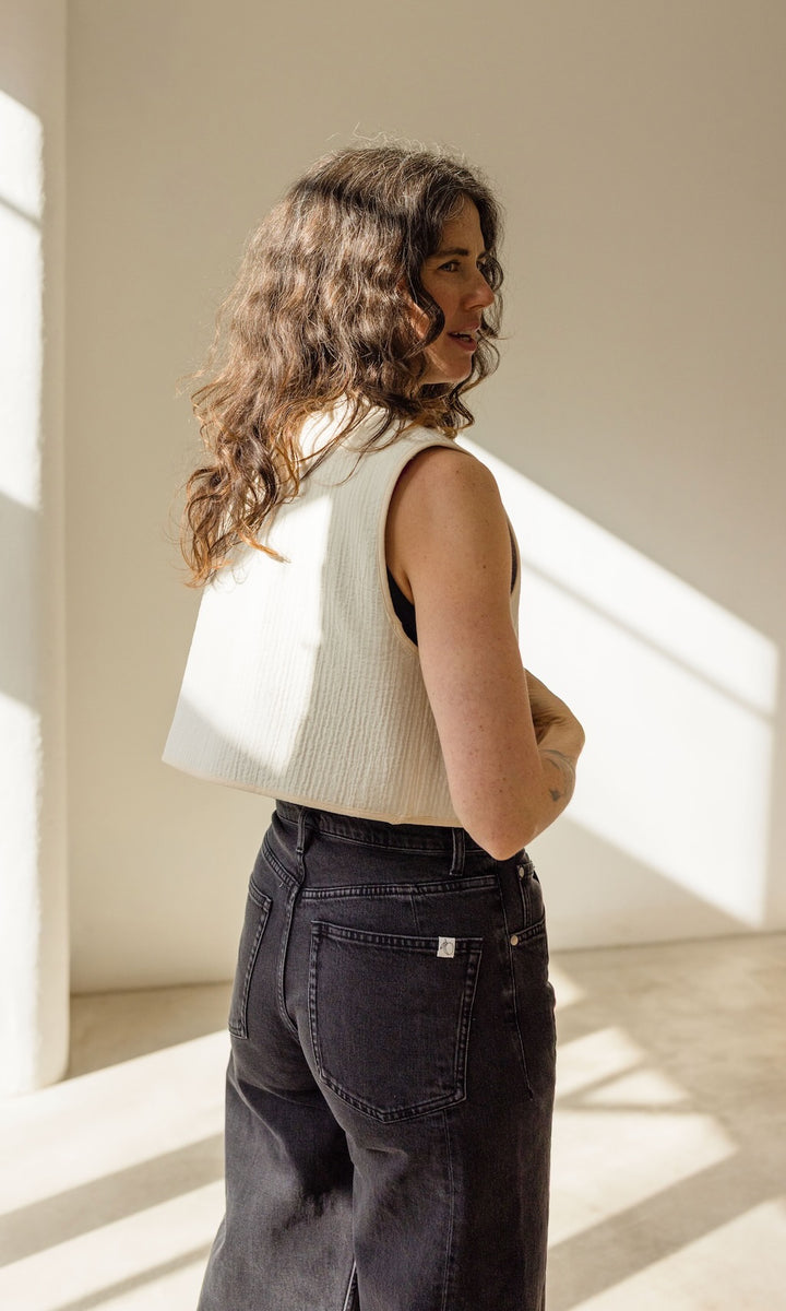 Leichte Wendbare Steppweste aus Bio Baumwolle