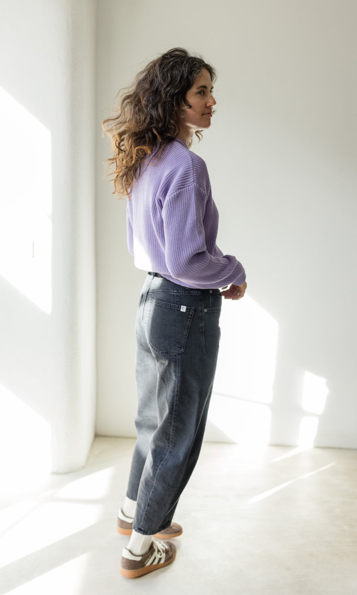 Strickpullover aus Bio Baumwolle Flieder