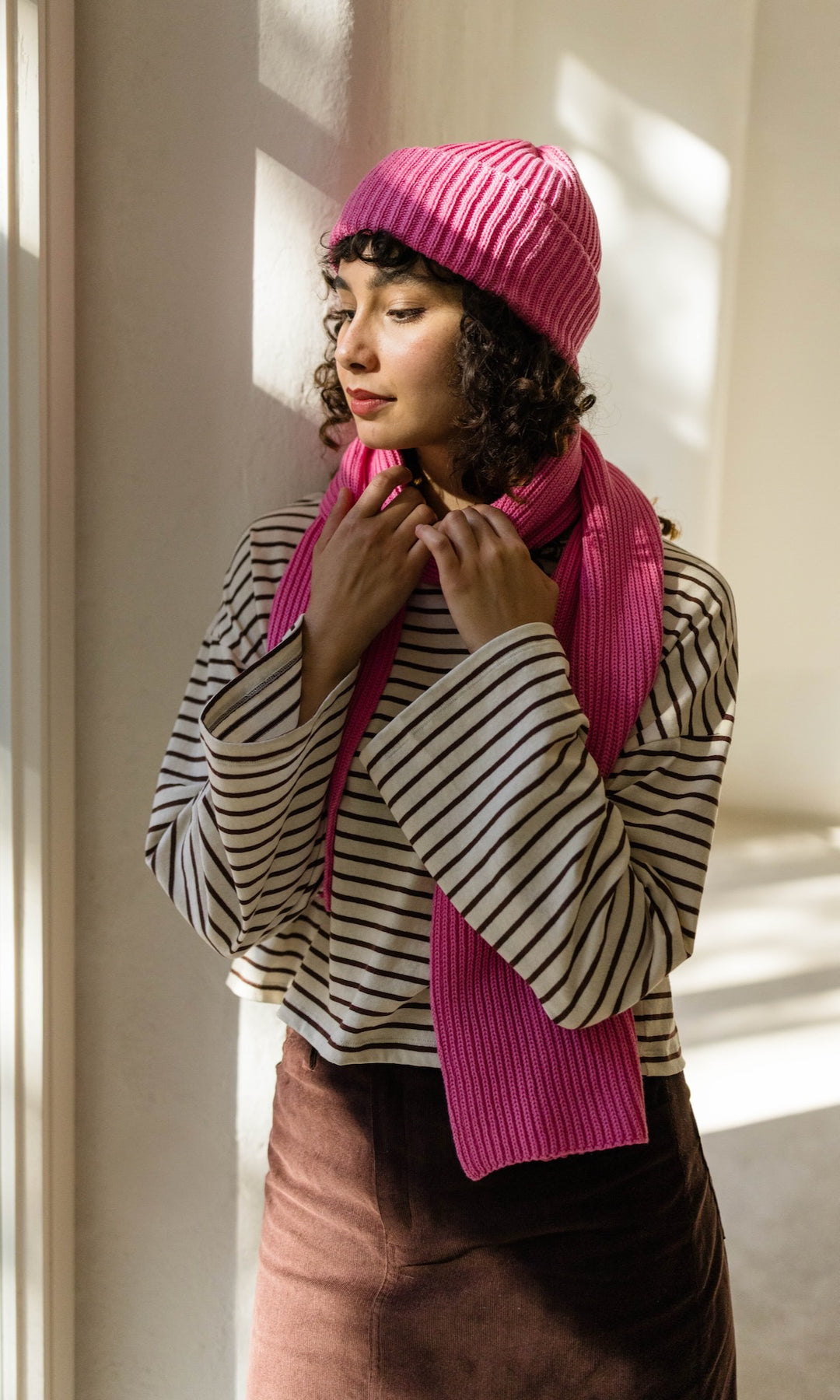 Strickmütze aus Baumwolle