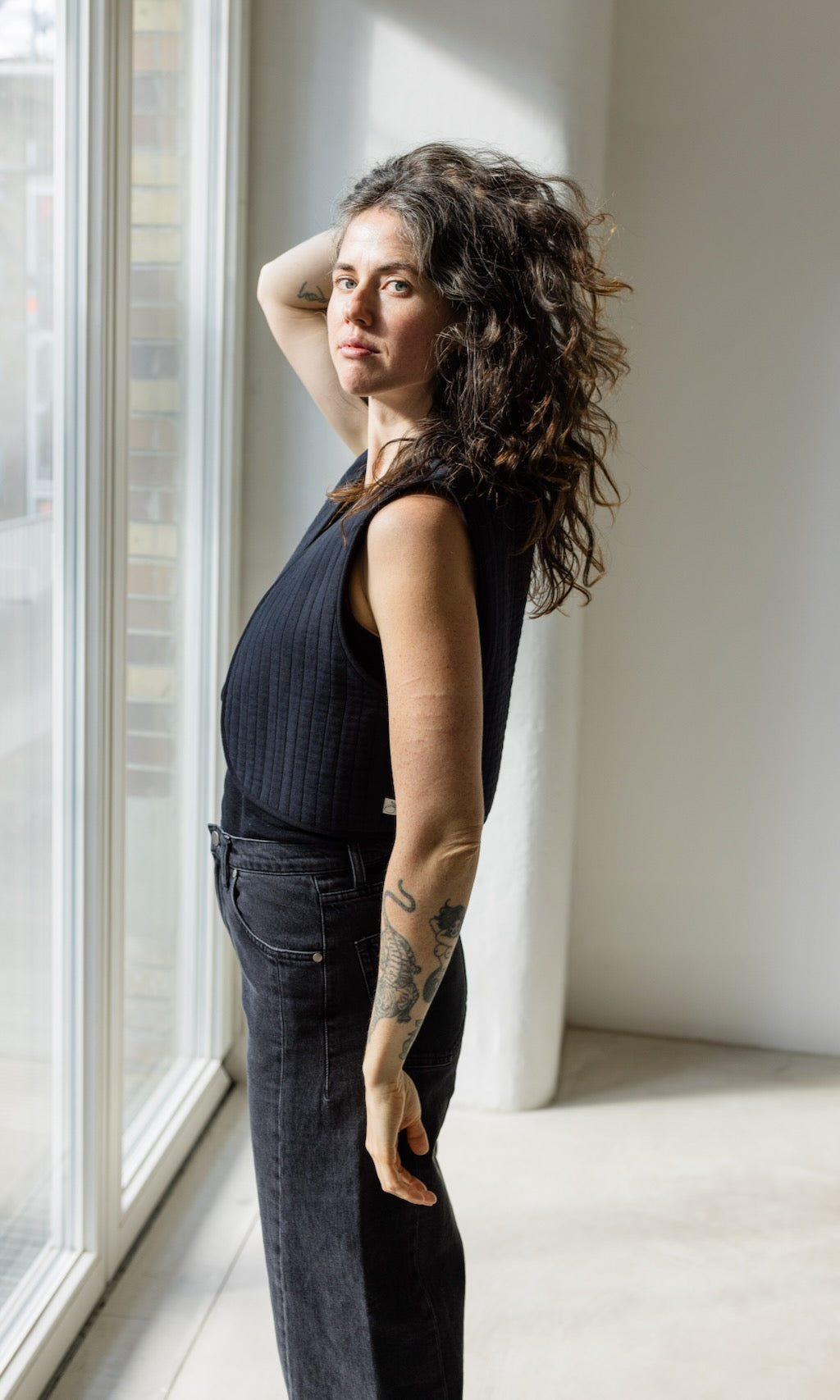 Leichte Wendbare Steppweste aus Bio Baumwolle