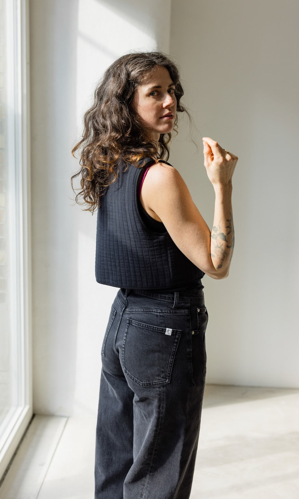 Leichte Wendbare Steppweste aus Bio Baumwolle