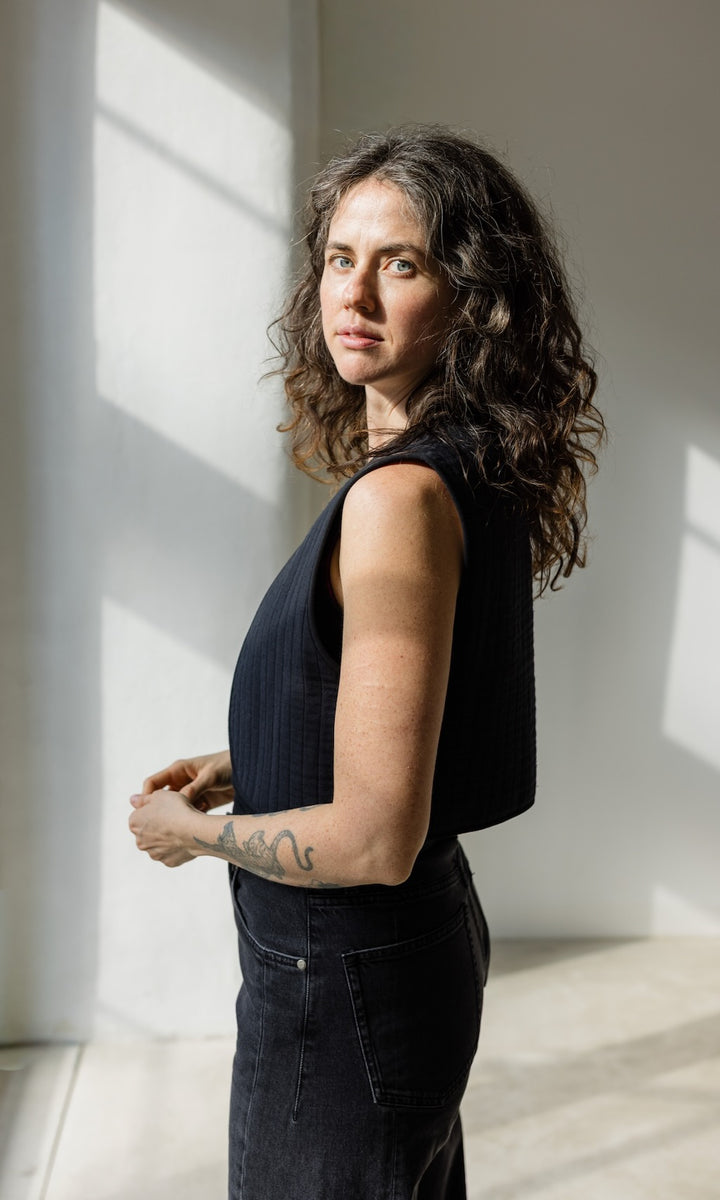 Leichte Wendbare Steppweste aus Bio Baumwolle