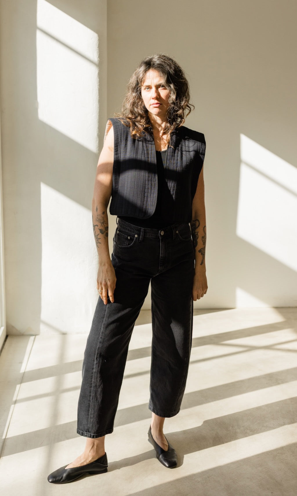 Wendbare Steppweste Yumiko aus Bio Baumwolle - abricot coco