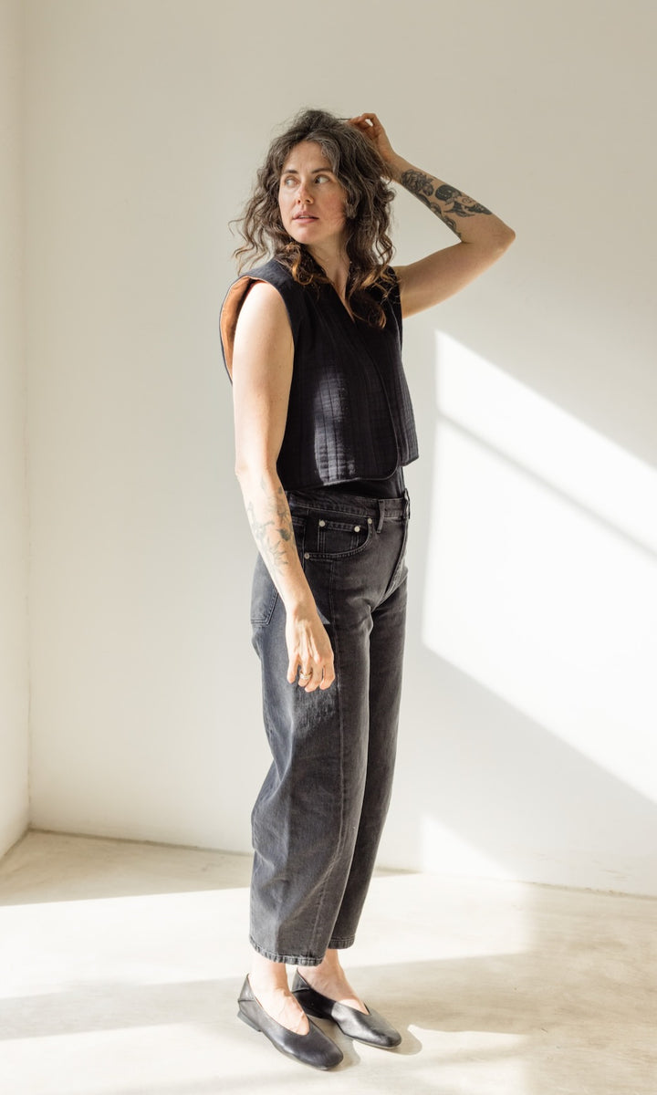 Wendbare Steppweste Yumiko aus Bio Baumwolle - abricot coco