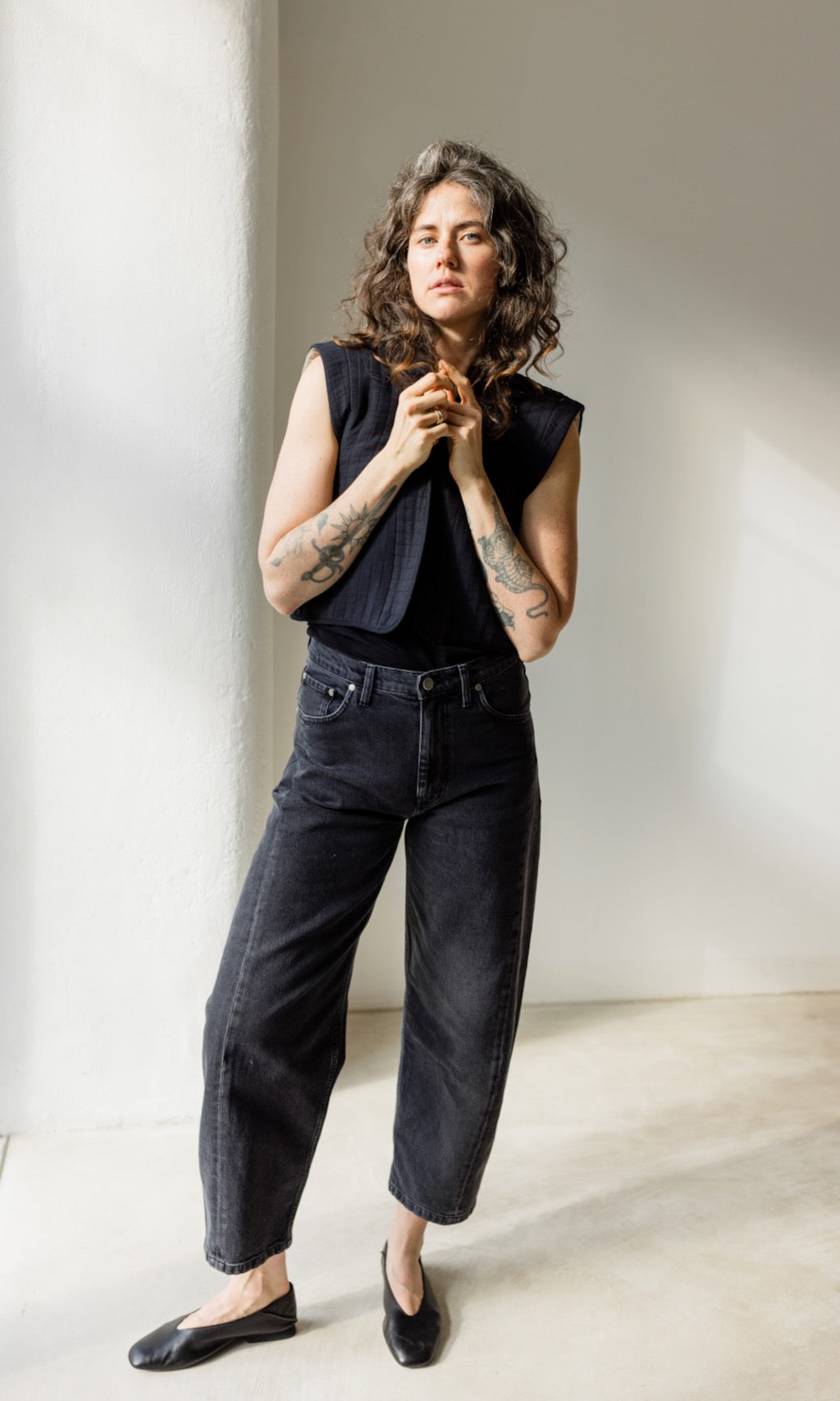 Wendbare Steppweste Yumiko aus Bio Baumwolle - abricot coco