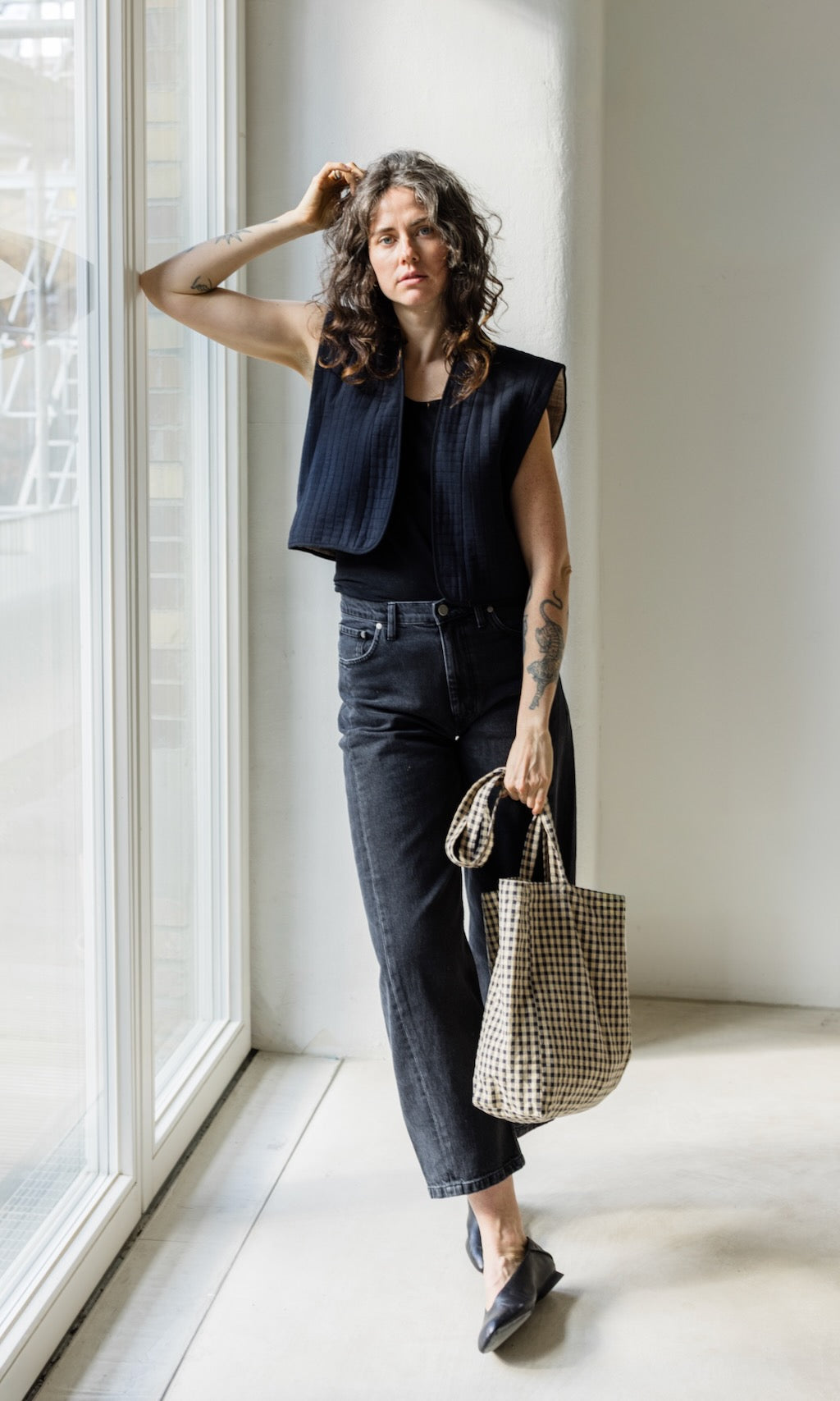 Wendbare Steppweste Yumiko aus Bio Baumwolle - abricot coco