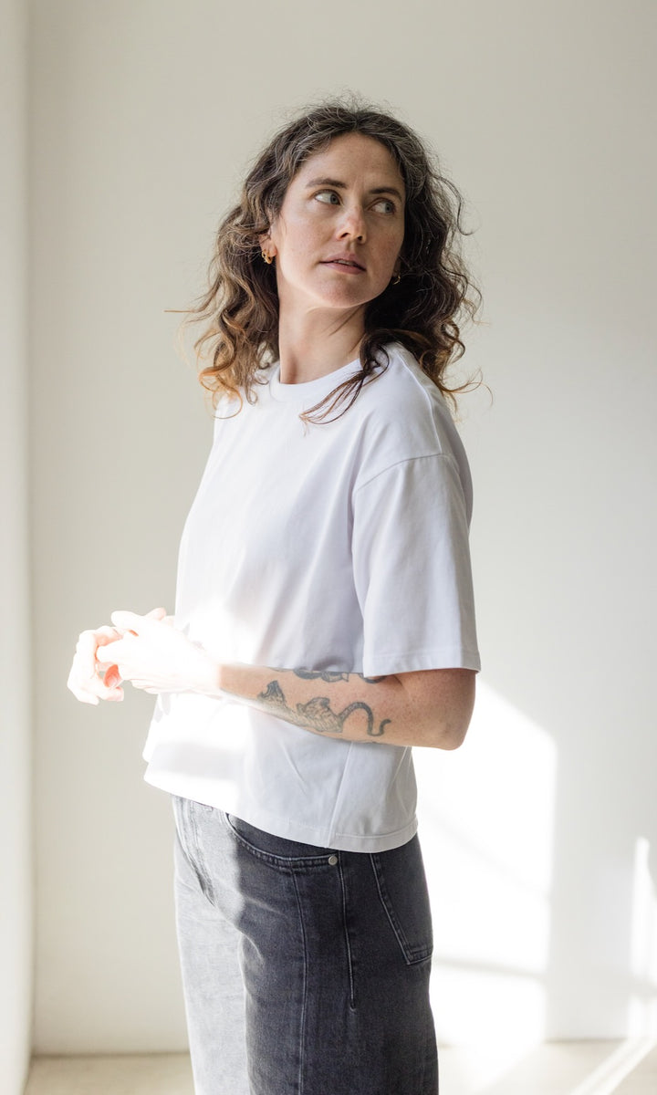 Oversized T-Shirt in Weiß