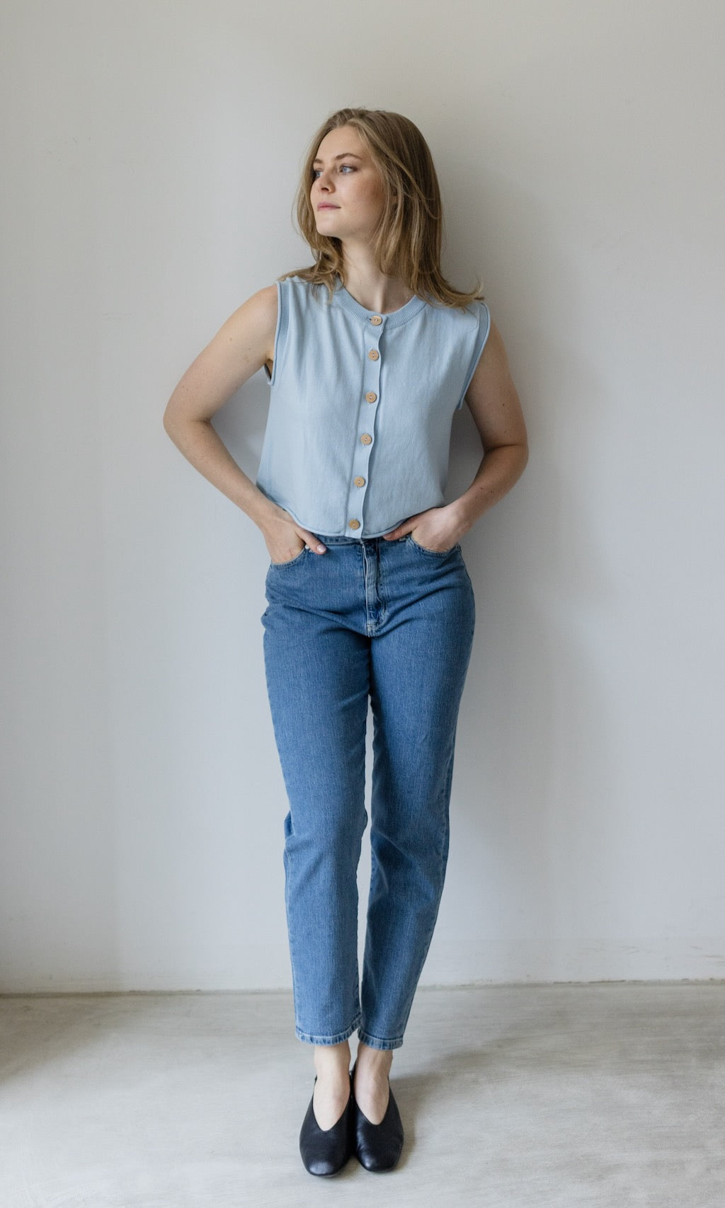 Jeans Mom Fit - abricot coco
