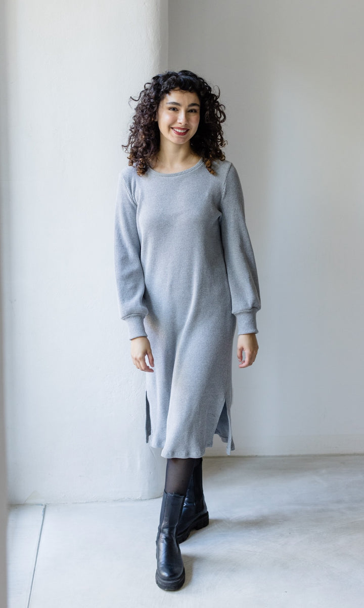 Langes Strickkleid Jules Grau