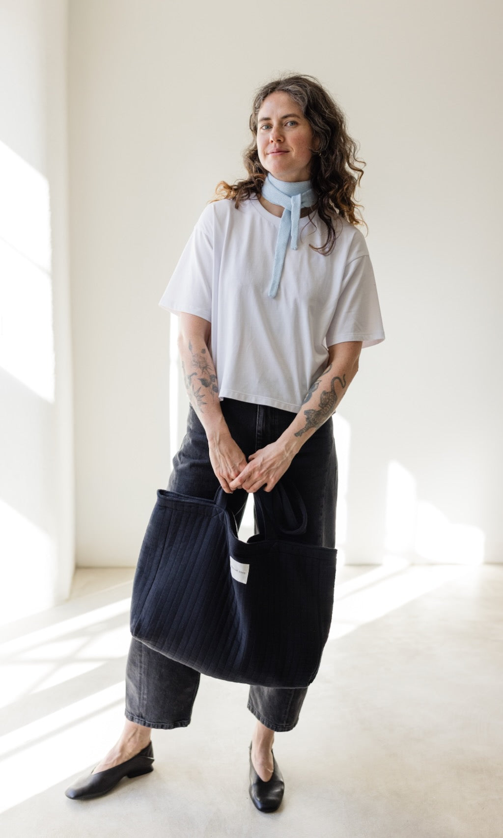 Wendbare Gesteppte Mom Bag aus Bio Baumwolle - abricot coco