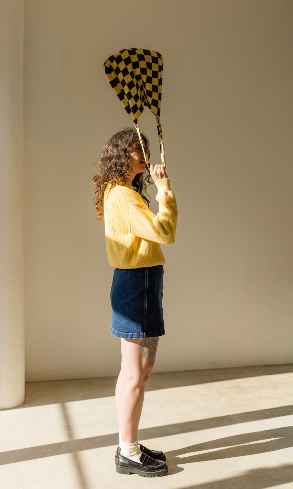 Strickpullover aus Bio Baumwolle Hellgelb