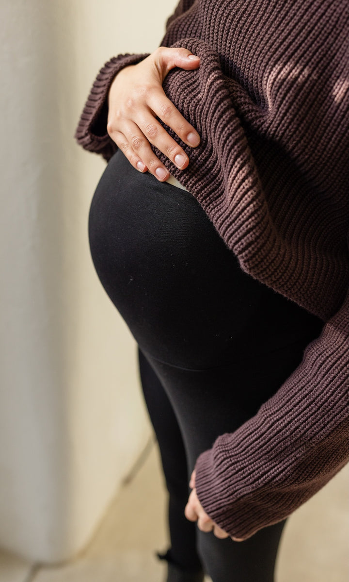 Umstandsleggings in schwarz