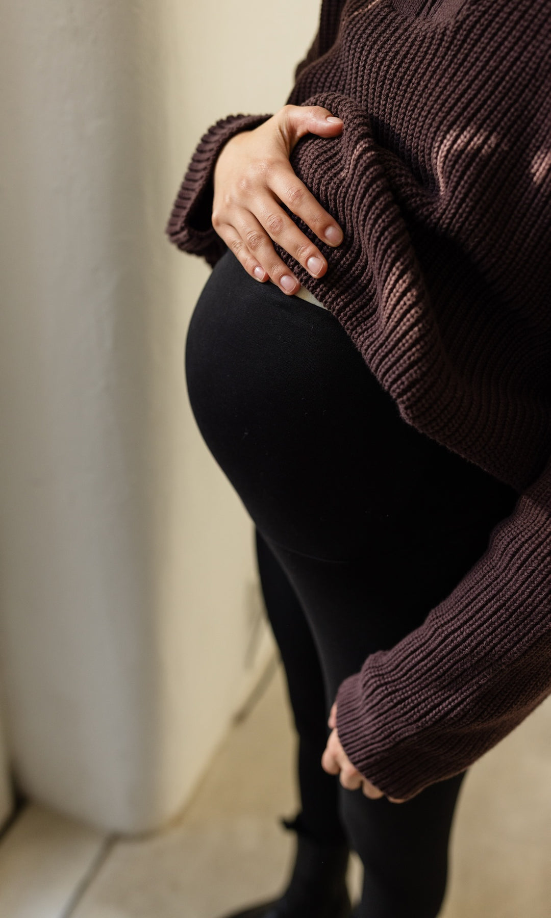 Umstandsleggings in schwarz