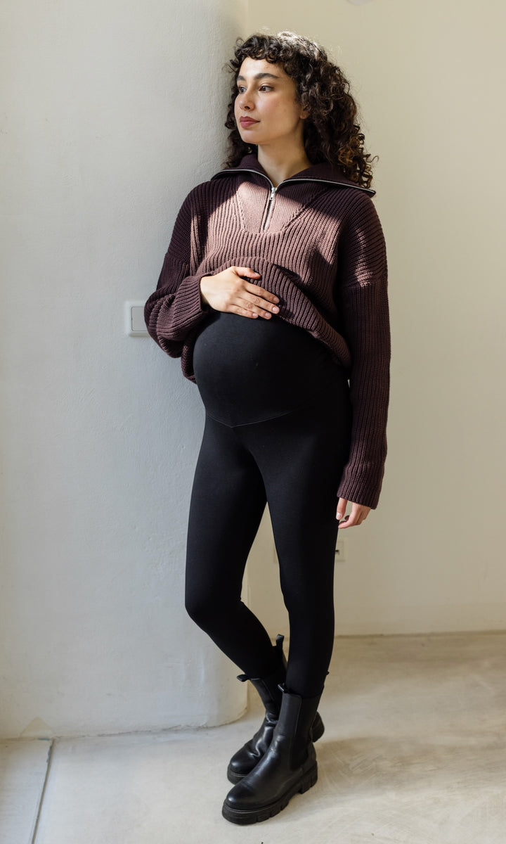Umstandsleggings in schwarz