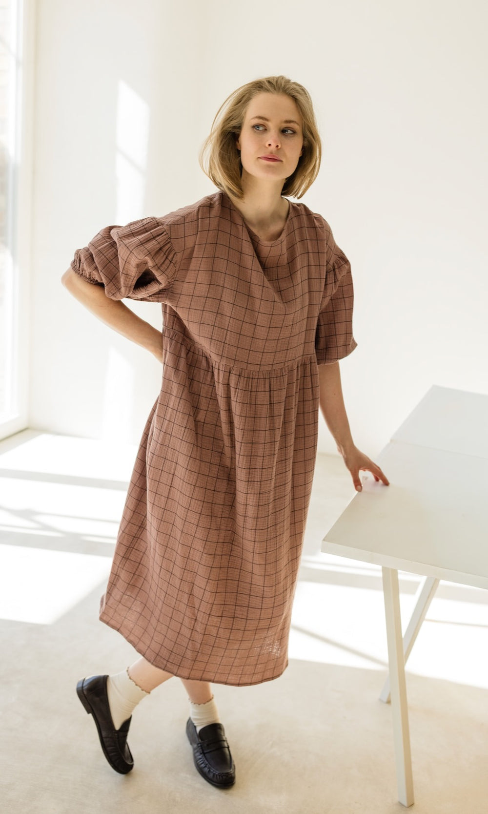 Kleid April - abricot coco