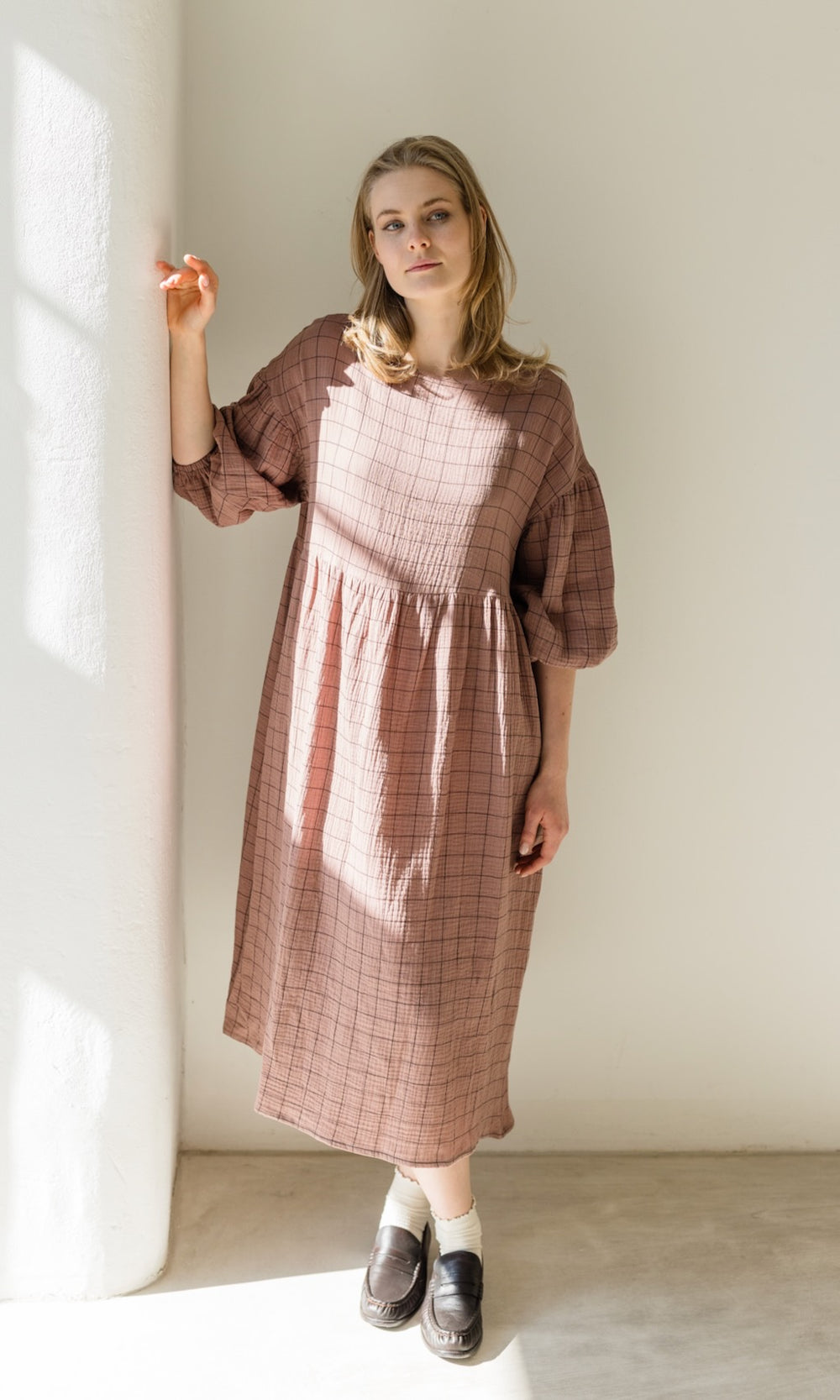 Kleid April - abricot coco