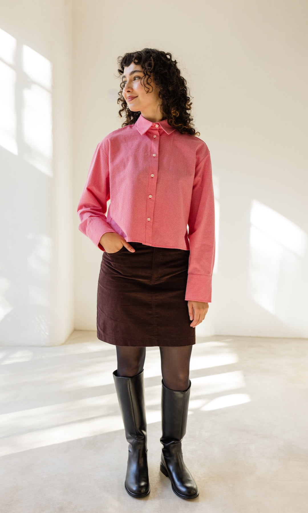 Cropped Oversized Hemd