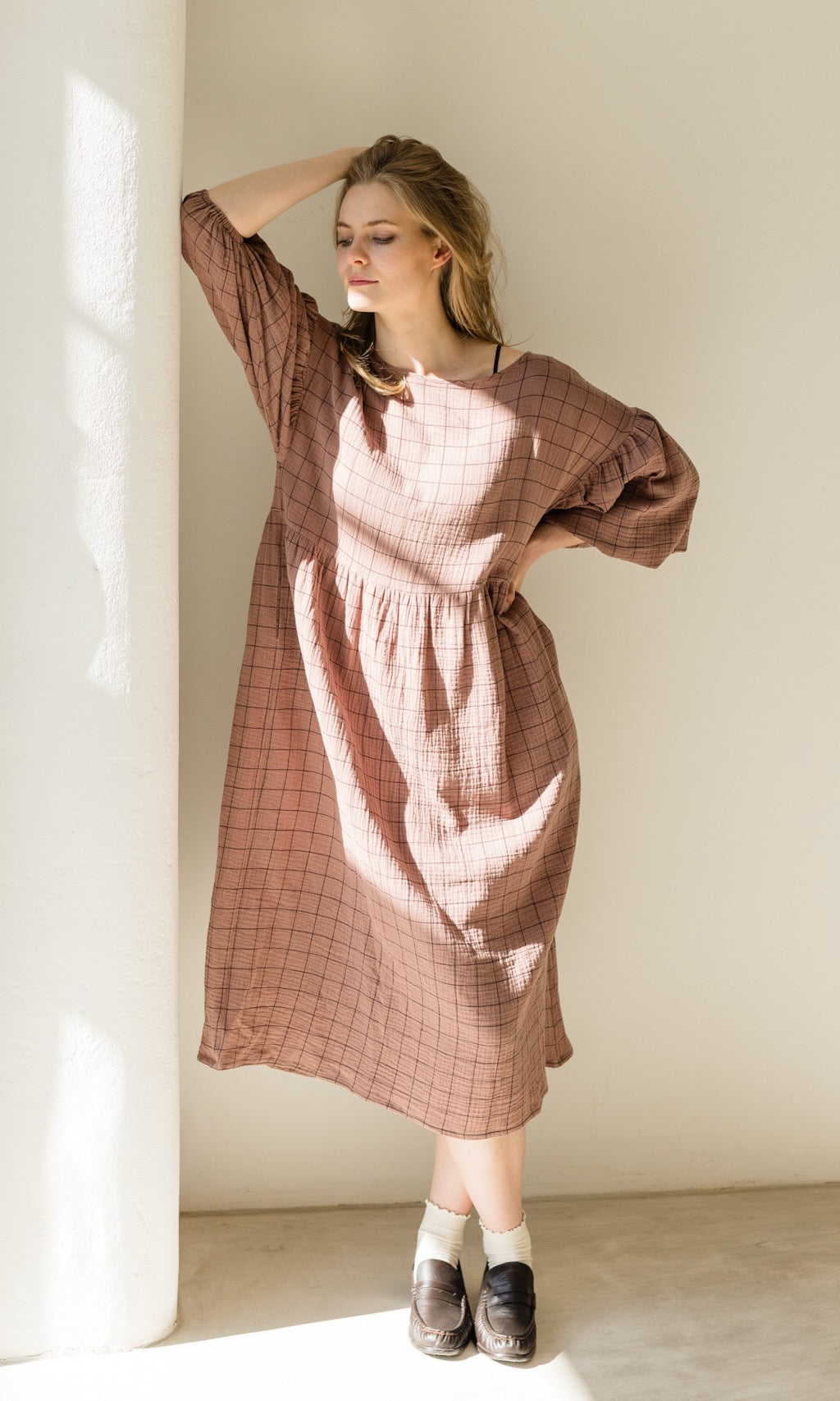 Kleid April - abricot coco