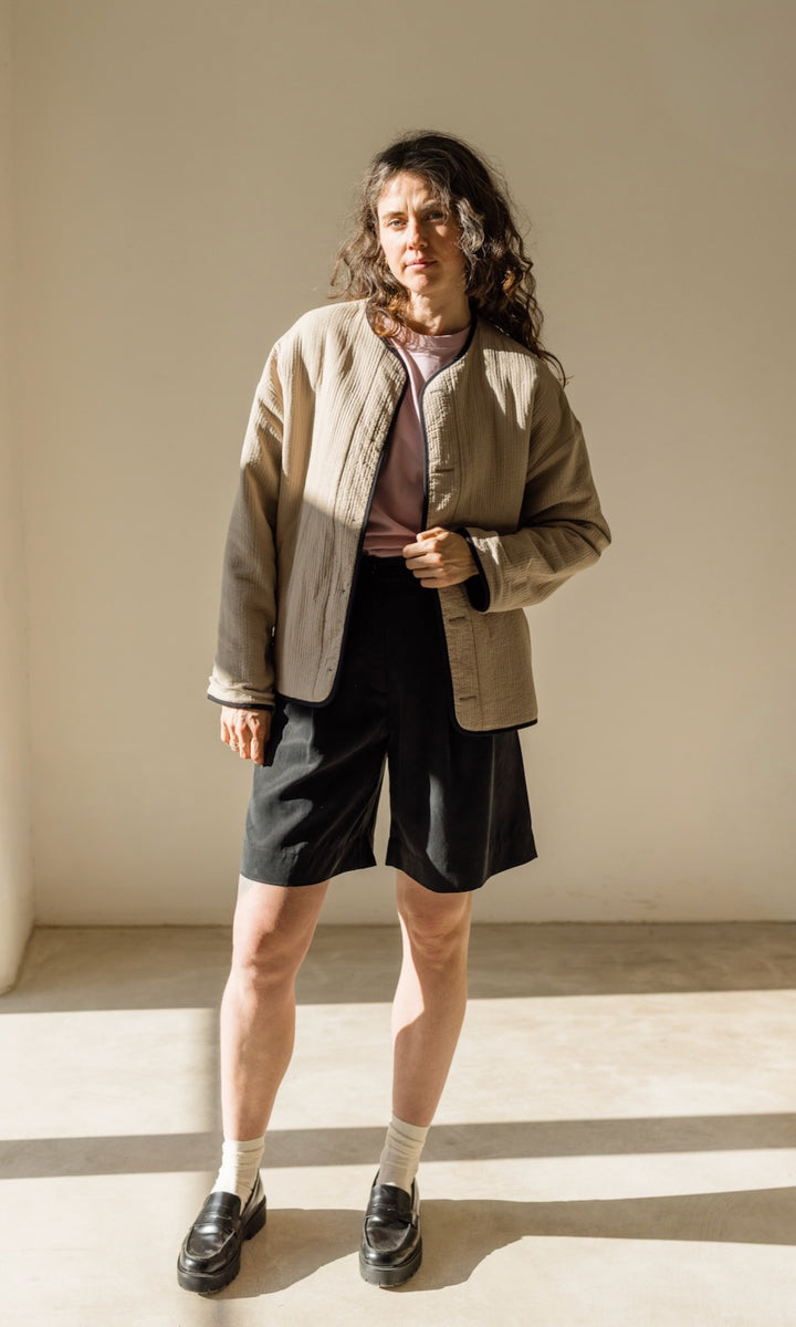 Leichte Oversized Steppjacke Yumiko aus Bio Baumwolle