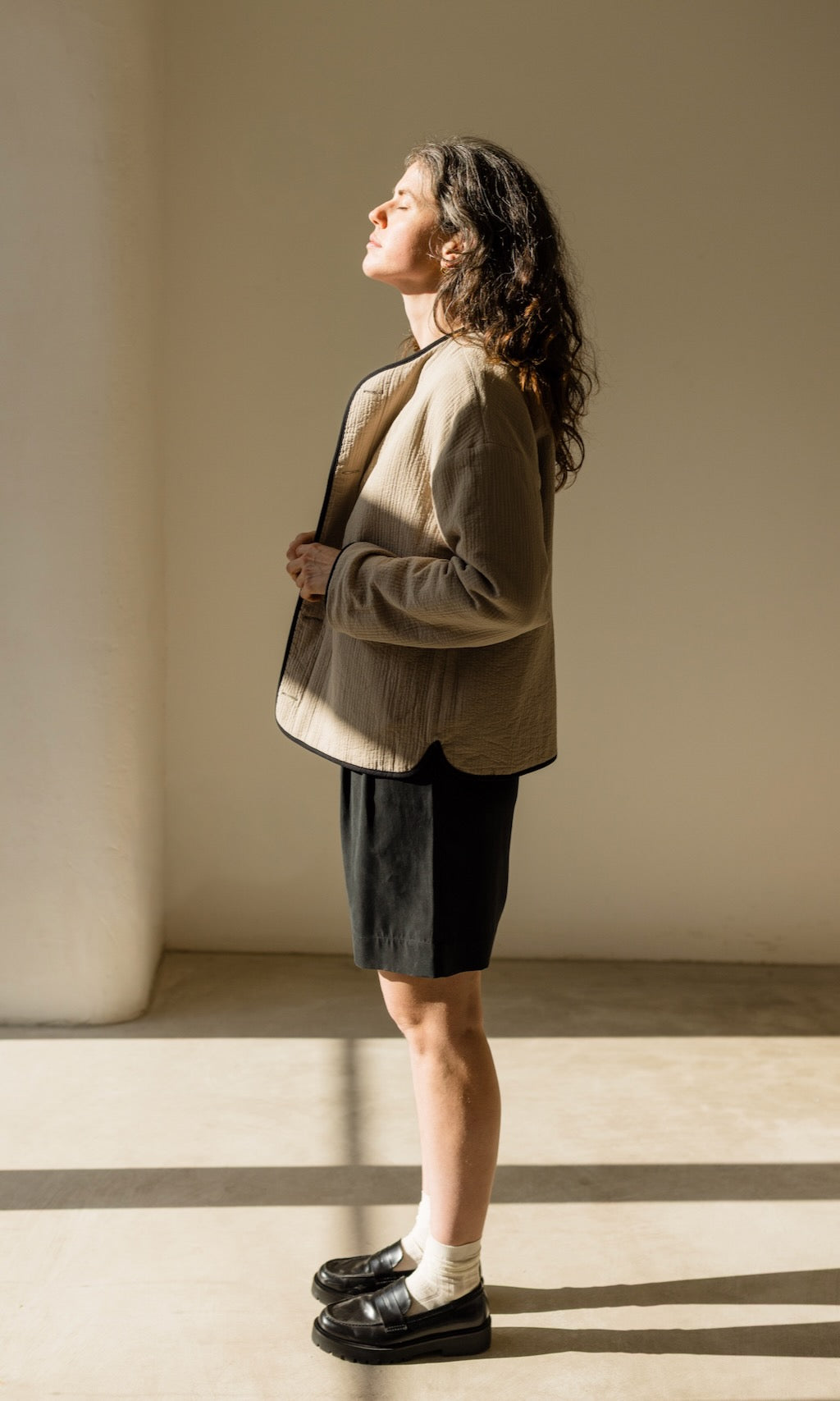 Leichte Oversized Steppjacke Yumiko aus Bio Baumwolle