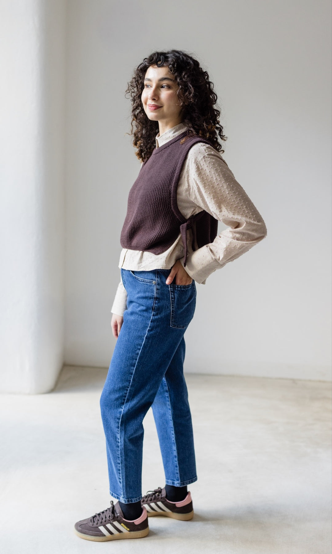 Jeans Mom Fit Dunkelblau