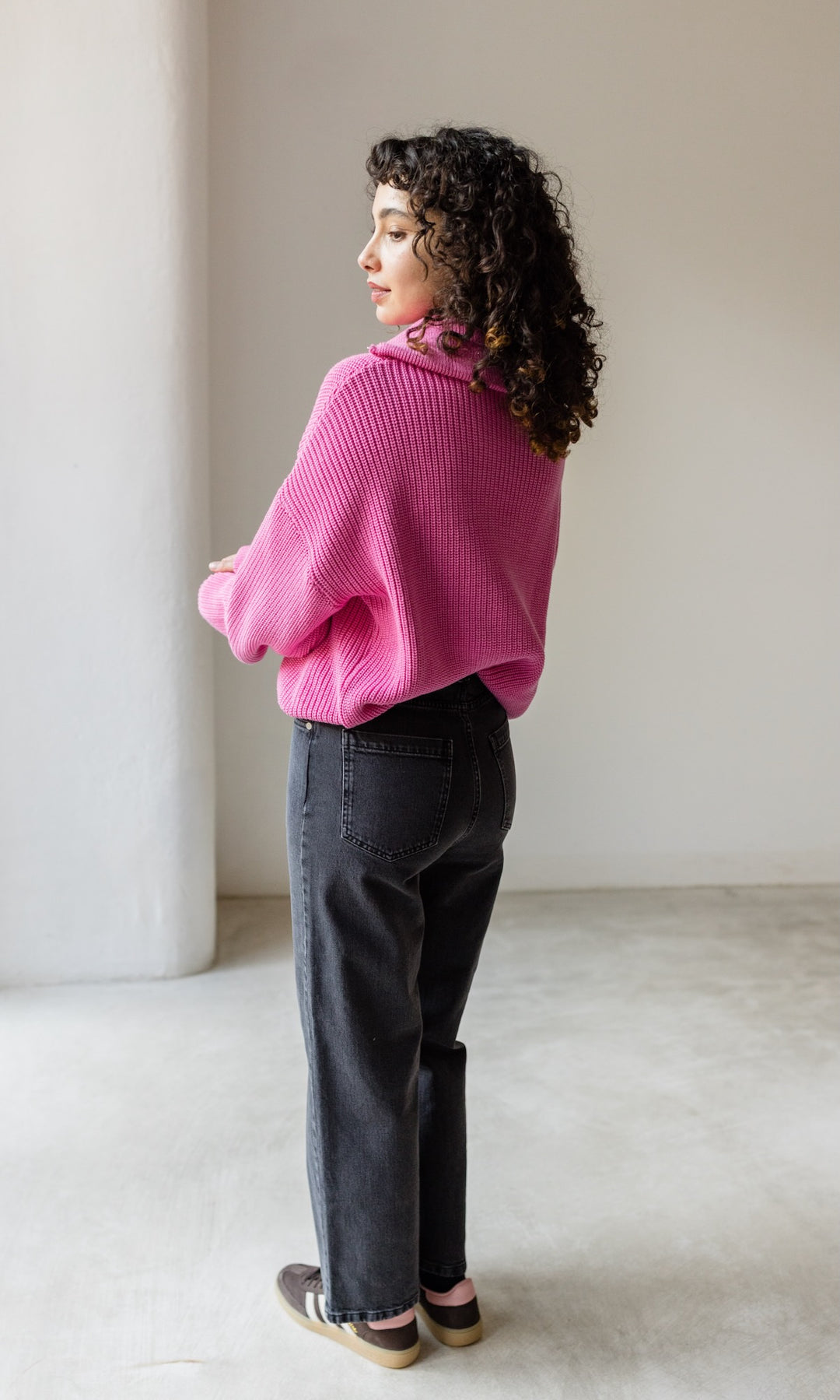 Gerippter Pullover MIO mit Zipper