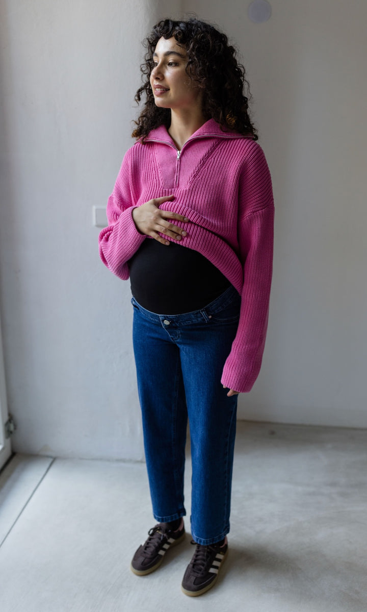 Schwangerschafts Jeans French Fit Dunkelblau