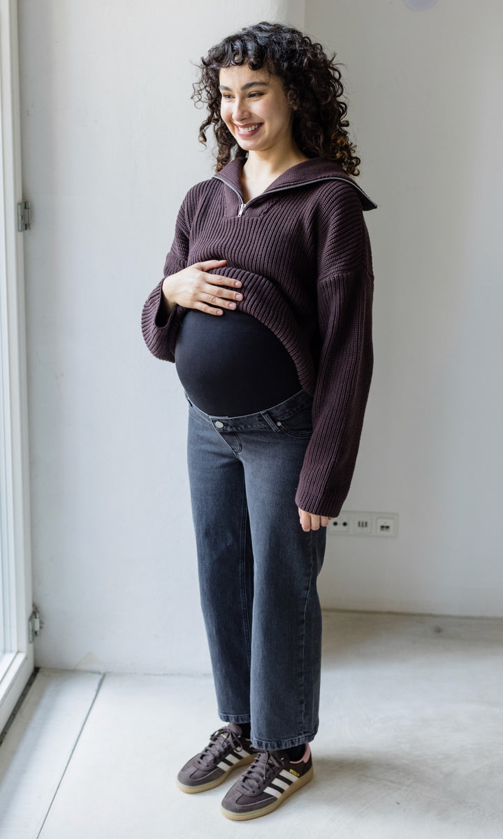 Schwangerschafts Jeans French Fit Washed Black