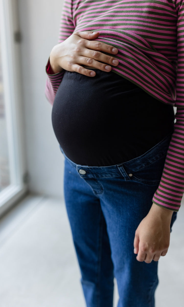 Schwangerschafts Jeans French Fit Dunkelblau