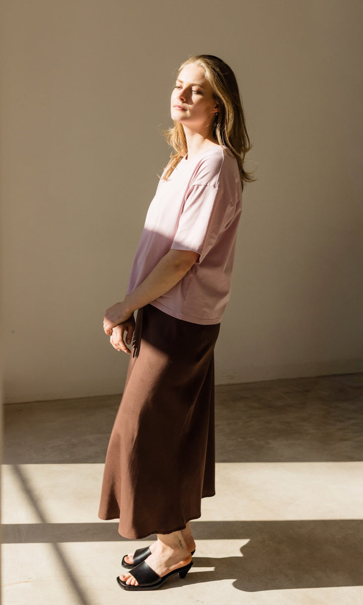 Oversized T-Shirt in Rosé - abricot coco