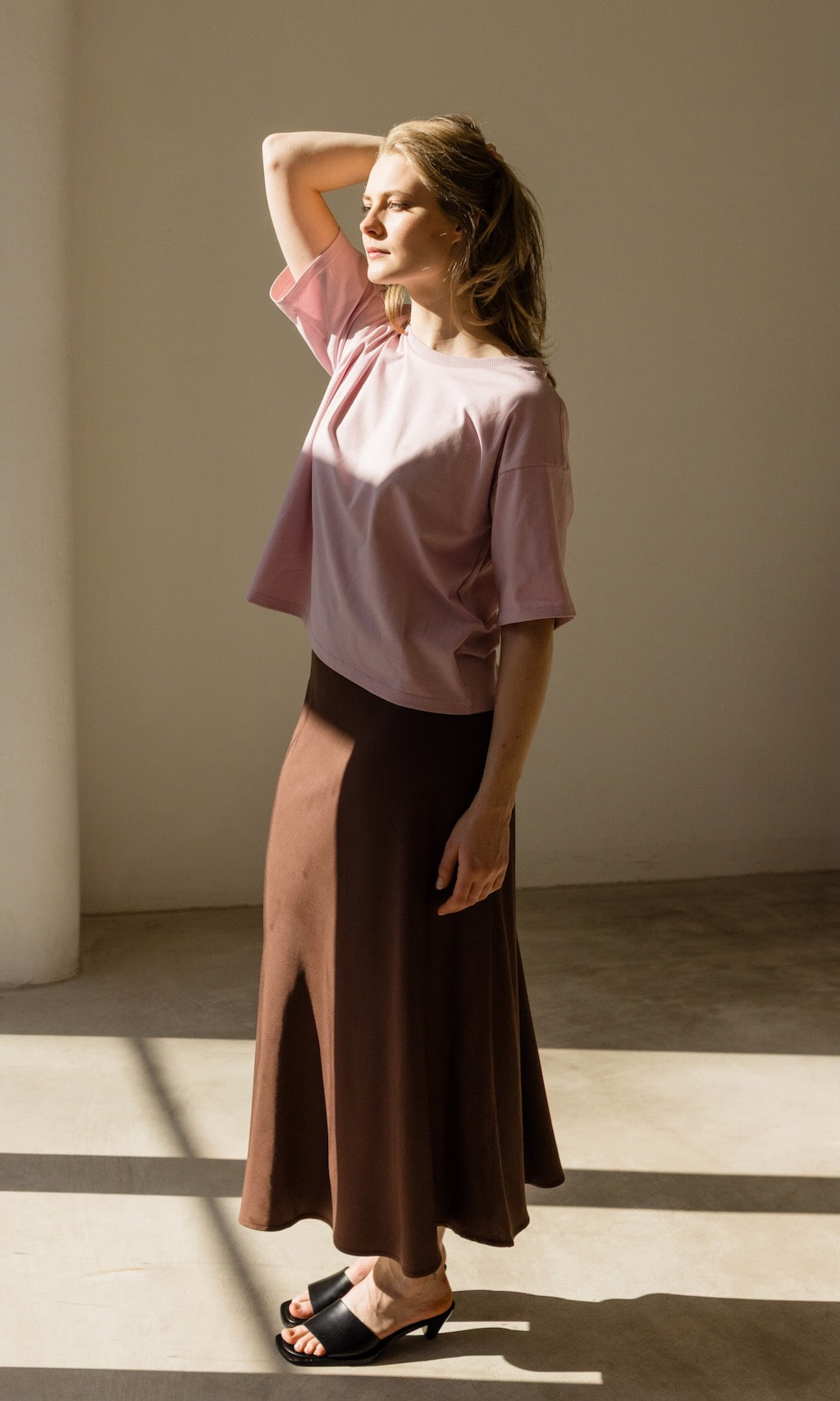 Oversized T-Shirt in Rosé - abricot coco