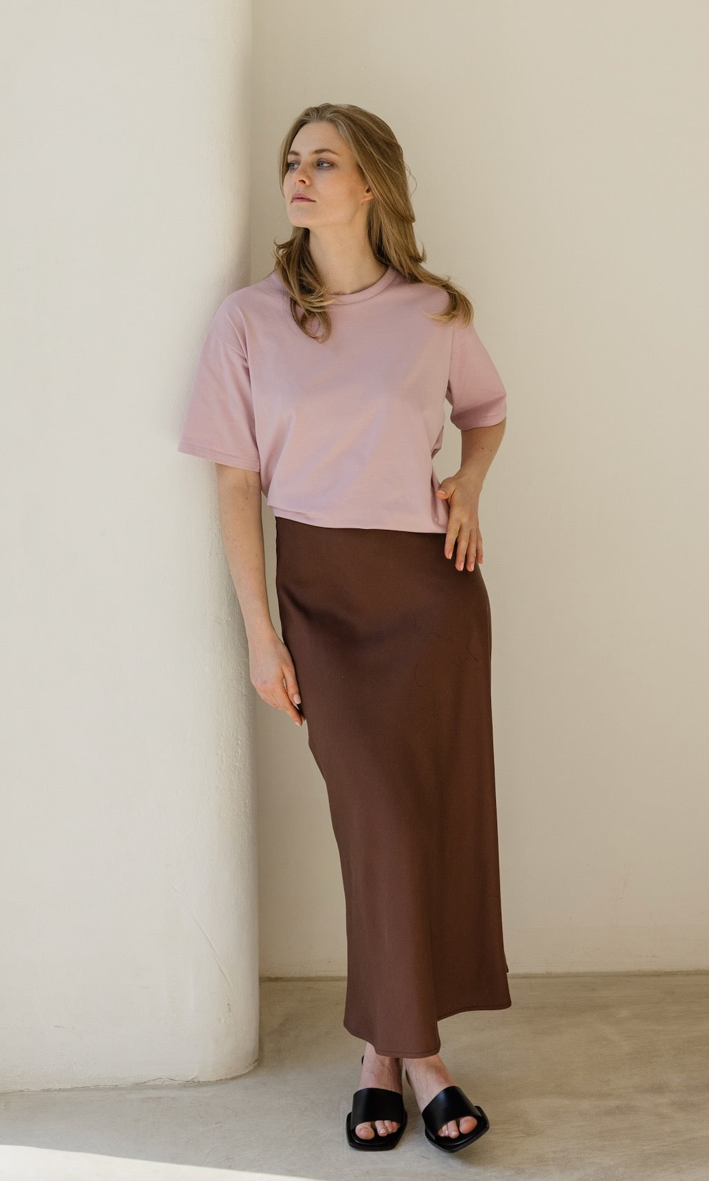 Oversized T-Shirt in Rosé - abricot coco