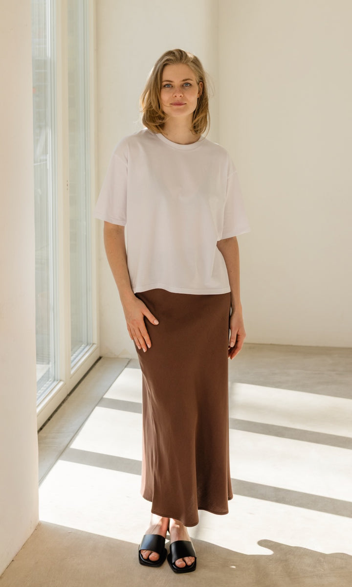 Oversized T-Shirt in Weiß - abricot coco