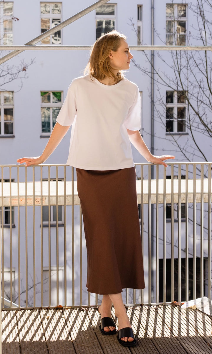 Oversized T-Shirt in Weiß - abricot coco