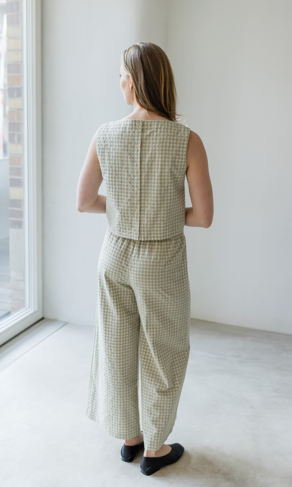 Top mit Knöpfen Jeanne - abricot coco