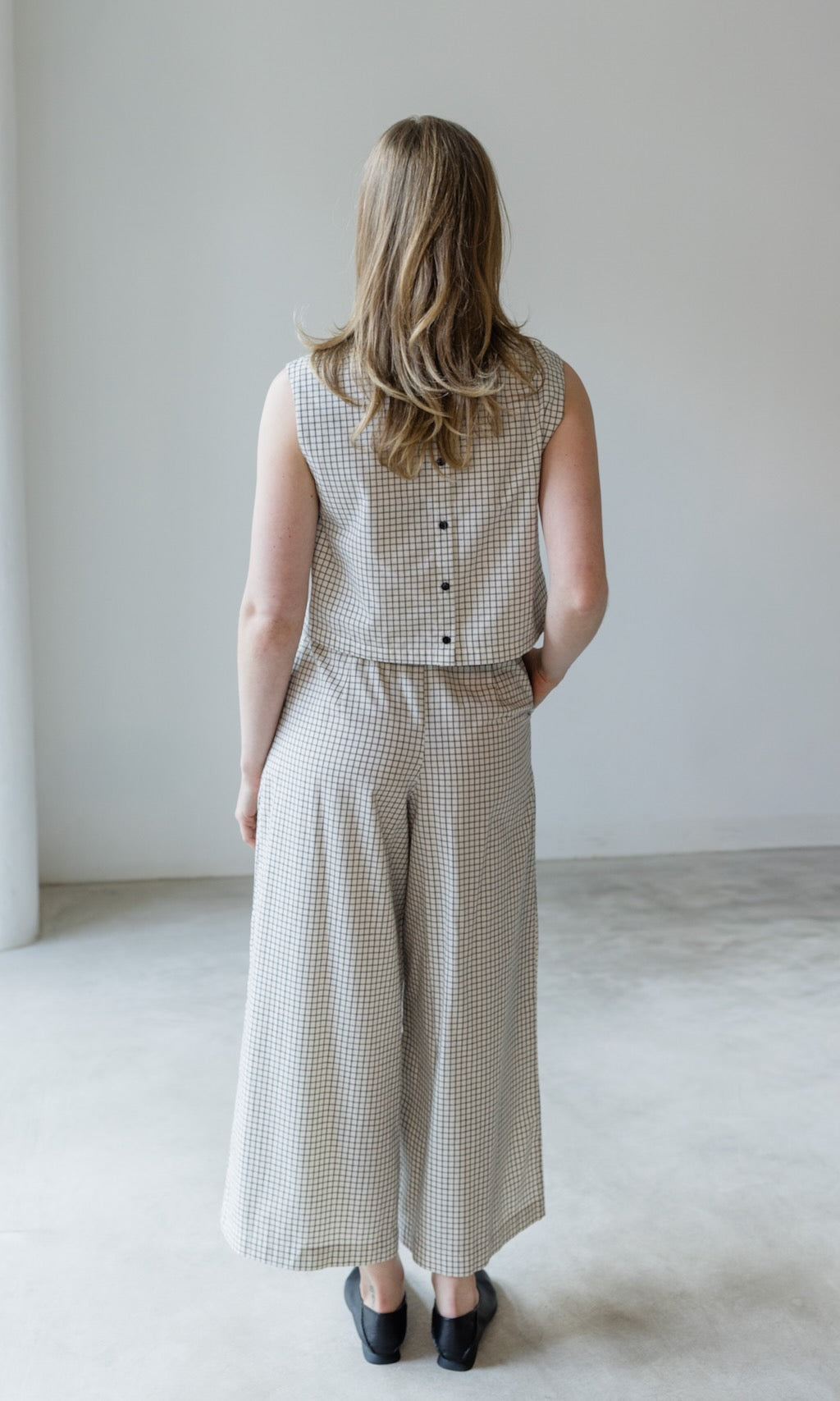 Top mit Knöpfen Jeanne - abricot coco