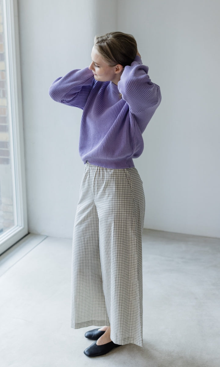 Weite High Waist Culotte Jeanne - abricot coco
