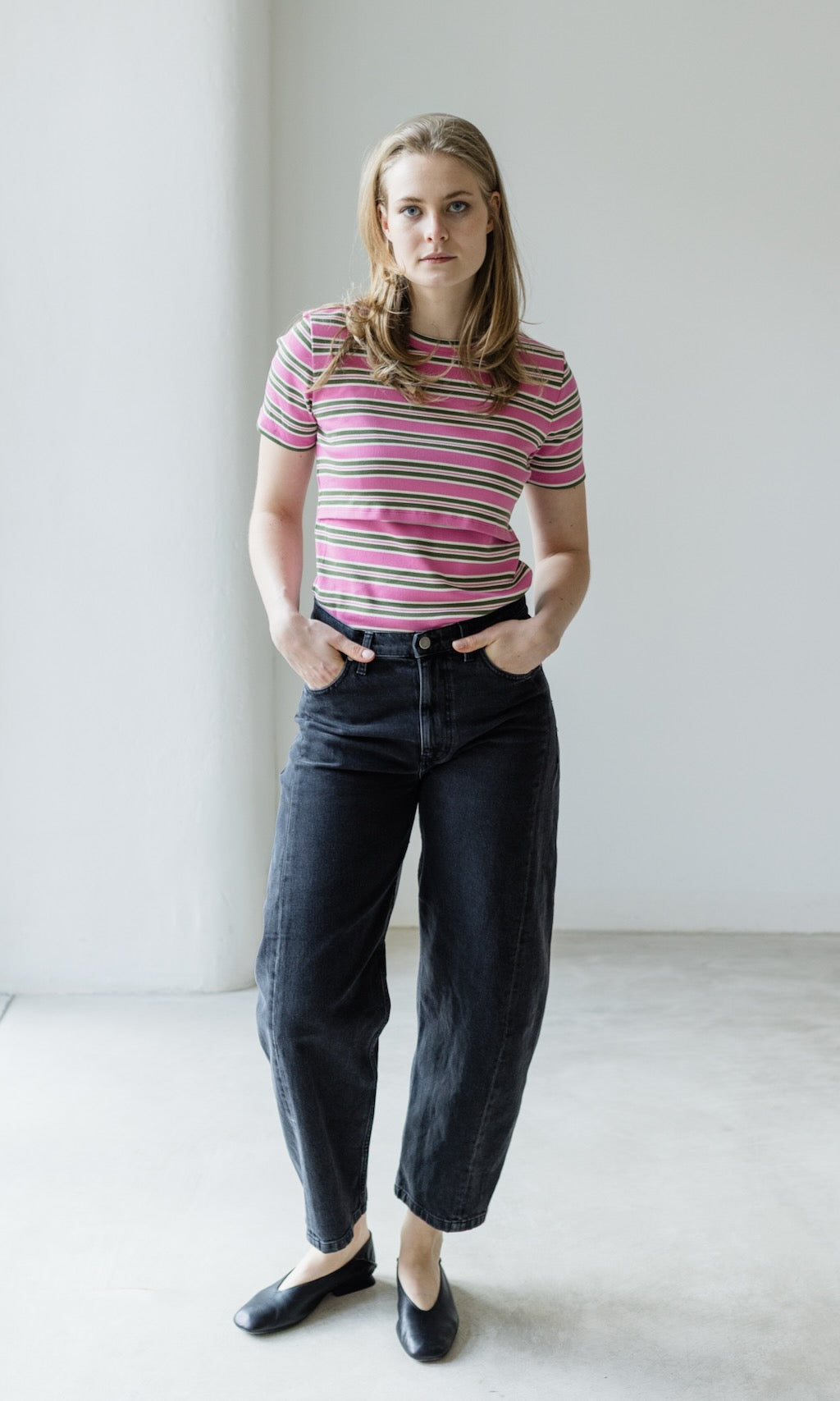 Gestreiftes Kurzarm Stillshirt Vivian