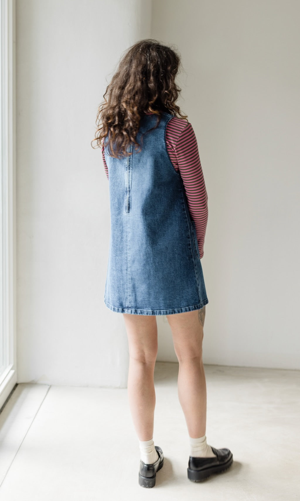 Kurzes Jeanskleid Audrey - abricot coco