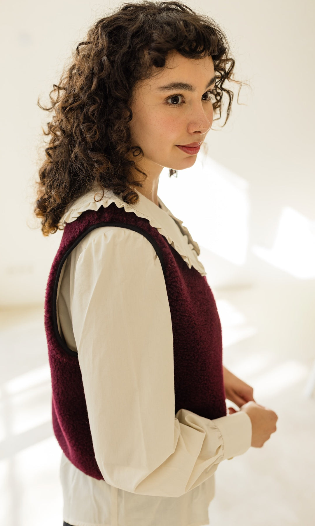 Bluse mit großem Kragen Alice