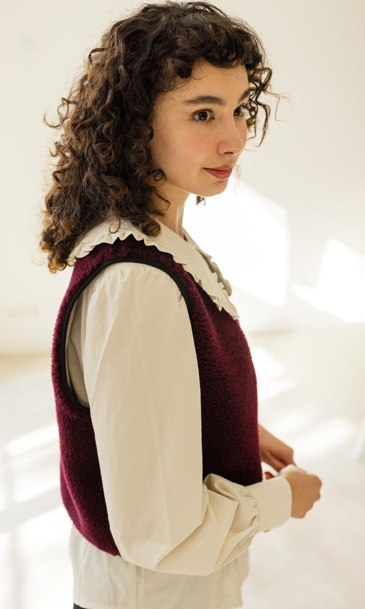 Bluse mit großem Kragen Alice