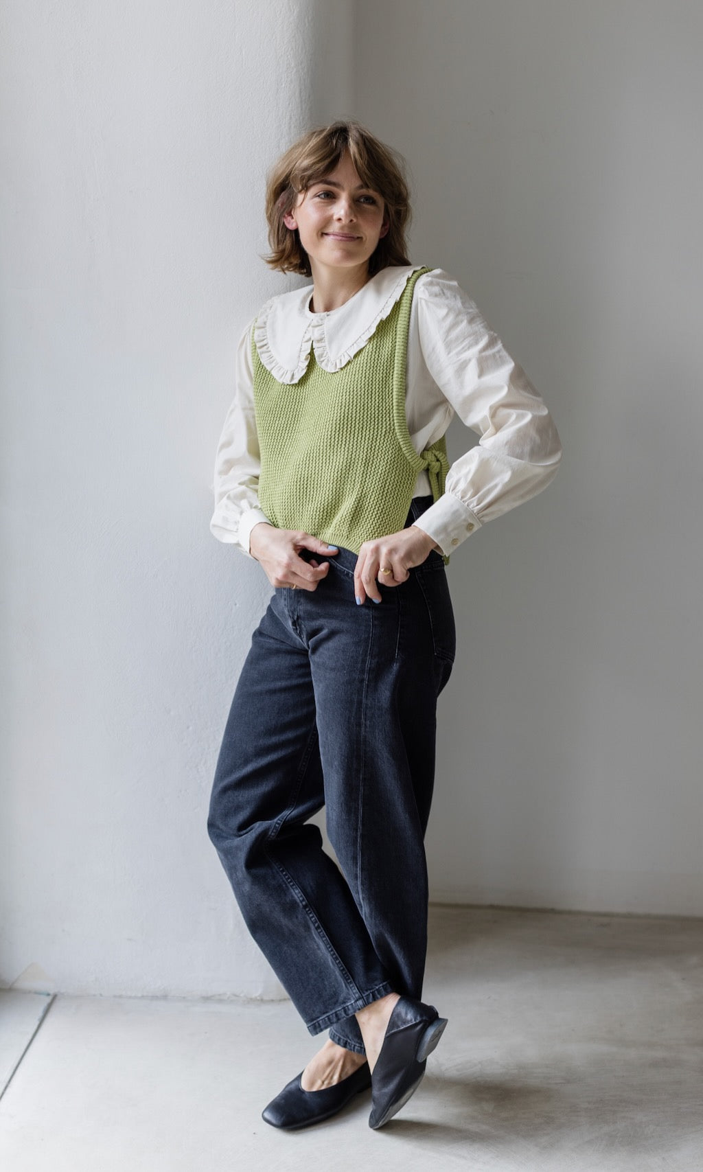 Pullunder mit seitlichem Bindedetail