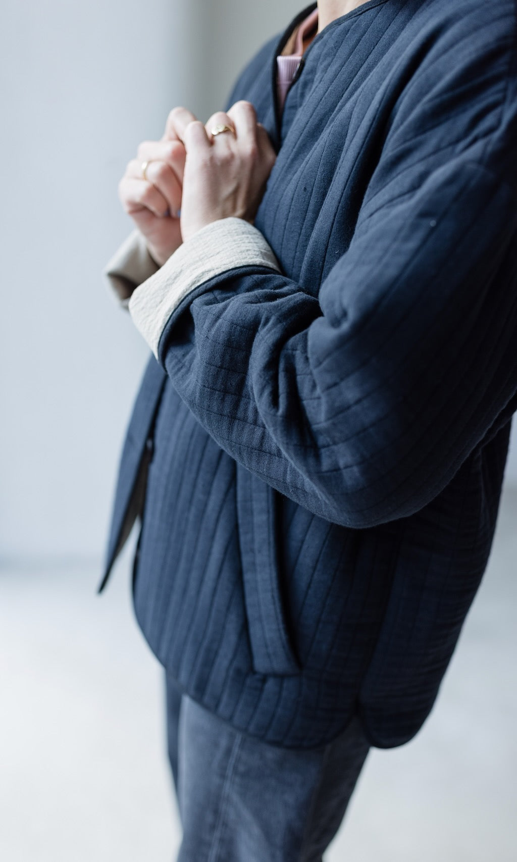 Leichte Oversized Steppjacke Yumiko aus Bio Baumwolle